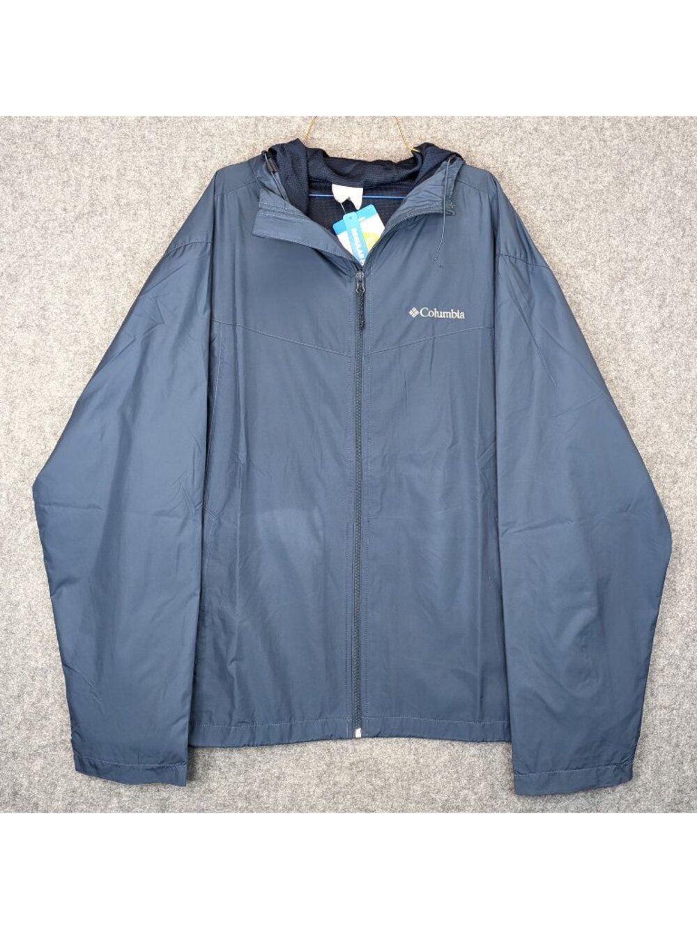 Columbia Mens Zuma Stack II Jacket Size XL Omni-Shield Regular Fit Navy Blue NWT